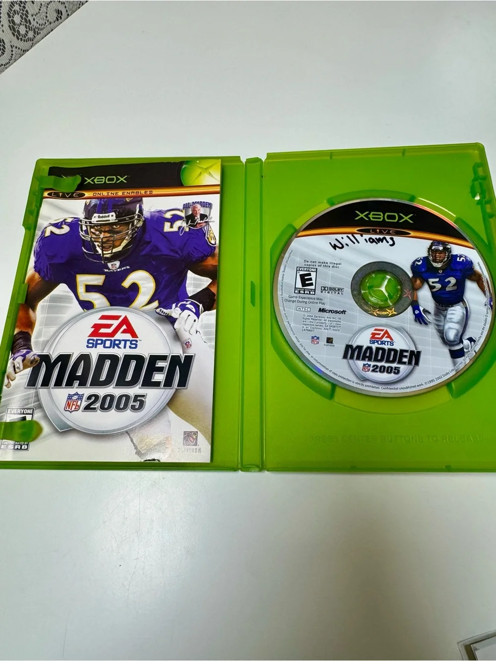 EA Sports Madden 2005 Xbox Video Game - Purple/White